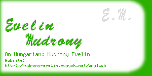 evelin mudrony business card